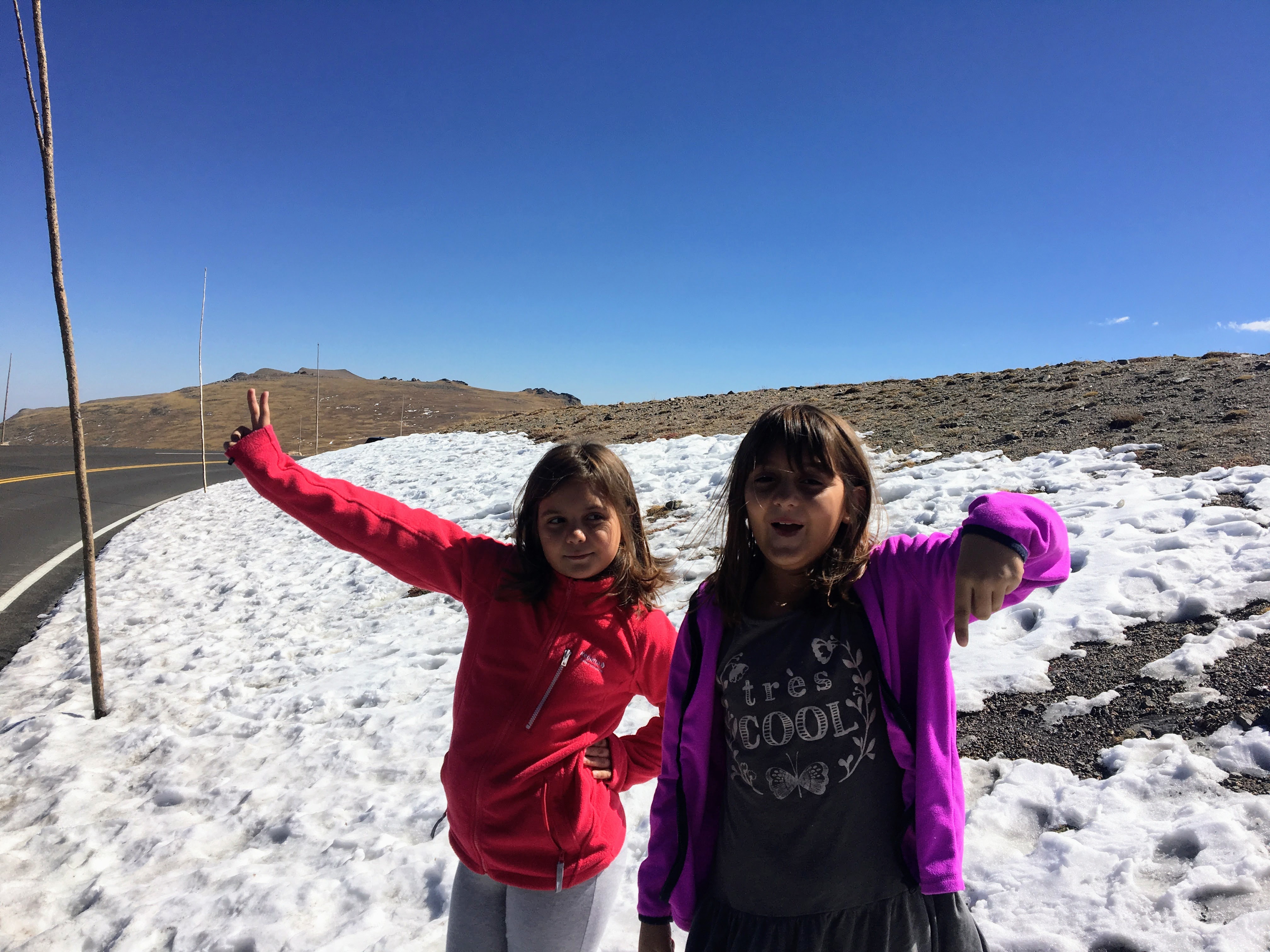 Girls in the Colorado snow
